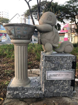 retrogamingblog:  Pokemon statues have been mysteriously popping up in parks in Brazil  In Suzano