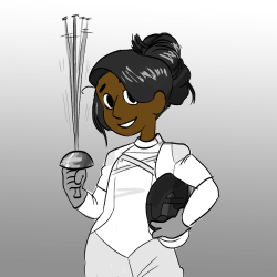i thought about connie getting really into fencing she would ROCK at it!!!!