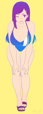 razalorart: Some girls in swimsuits~ this cutie &lt;3