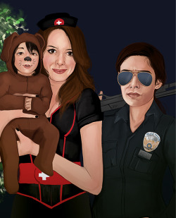 tantoun:   “Really Root? Officer Grumpy?” “I wanted to go with Officer sexy really but-” “Alright alright, I get it”   || Full size || Art print ||  Please do not repost my work without credits and don’t tag amy or sarah either.  Twitter: