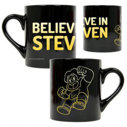 kasukasukasumisty:   Steven Universe Mugs:  Believe in Steven Black Mug   The Crystal Gems White Mug   Steven’s Star Black Mug   Cookie Cat White Mug   *GASP*  Guess who&rsquo;s buying a new coffee mug!