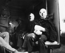 demons:  Wounded soldiers being removed in a motor ambulance from Lieven, during the Battle of Passchendaele. 