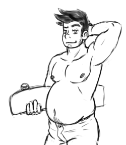 verzisnsfwblog:  Same friend who made me remember Generator rex also had thick Jake Longs on the brain, so I doodled chubby skater jake, but forgot to post it. :U