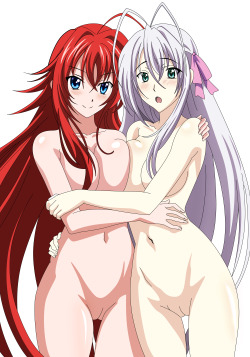 yoshicko-uncensored-hentai:  Highschool dxd Request :rias gremory &amp; rossweisseMore about requests &amp; DL requests packs !