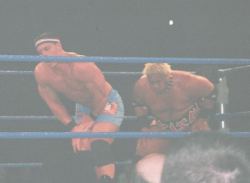 rwfan11:  John Cena in what appears to be ‘frosted flake’ boxers during a stinkface attempt on Rikishi 