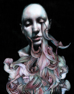 marcomazzoni:“Madre” 2016, colored pencils on paper, cm 38x48… march//soloshow//Thinkspace Gallery