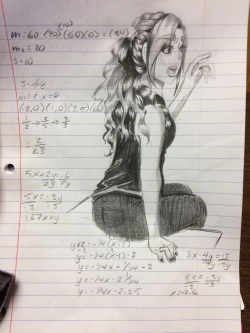 I doodled instead of doing math :B