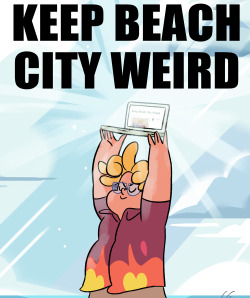 KEEP BEACH CITY WEIRD IS BACK!  I&rsquo;ve been off the grid for the summer.  Not because government was on my tail, but because I… dropped my phone in the toilet.   And then I was googling &ldquo;how to remove a phone from a toilet in a way that