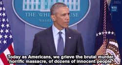 micdotcom:  Watch: President Obama calls Orlando gay club shooting an act of “terror and hate” in speech.  