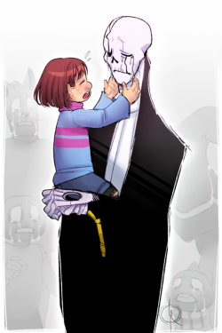 leeffi:    it ain’t easy trying to cheer up a very sad, temporally &amp; spatially displaced, former, royal scientist. =(for anyone wondering why gaster’s followers (aka the grey npcs) are crying too, i like to imagine that they have this emotional