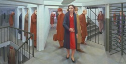 arsvitaest:  “The Subway” Author: George Tooker (American, 1920-2011)Date: 1950Medium: Egg tempera on composition boardLocation: Whitney Museum of American Art 