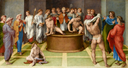 Saint Augustine Baptizing the Catechumens, by Gerolamo Genga, Accademia Carrara, Bergamo.