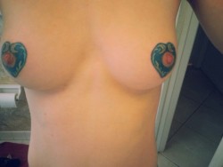 redirisheyes:   Gonna have to go back in when it heals. The areola does not go down easy lol. 