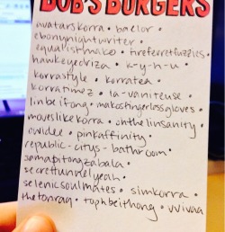 sherbies:  i told you guys my follow forever was small lol whoops (and im downloading stuff so i can’t make anything fancy and im way too lazy to try so have a bob’s burgers notepad instead)  oh I am so eating there~ X3