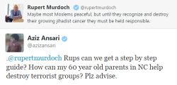 :   Aziz Ansari responds to Rupert Murdoch - Jan, 11, 2015 