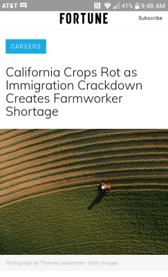lierdumoa:  sale-aholic:  1eleven:   aleshakills:   sale-aholic: Perhaps the people that claim “immigrants are taking their jobs” should go work on those farms.  So now they can suddenly afford to pay above minimum wage   it’s almost like they were