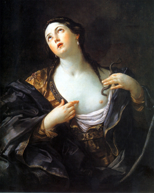 guido-reni:  Death of Cleopatra, 1639, Guido ReniMedium: oil,canvas