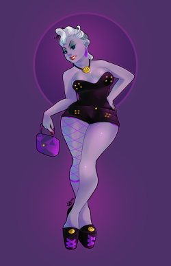 kennymap:  Felt like drawing a human Ursula. I’m working on becoming better at drawing curvy girls. 