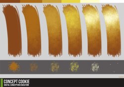 characterdesign101:  clockwork-dingos:  How to paint gold tutorial by *ConceptCookie And I found this very helpful just by looking at it. I was never good at coloring gold.  Gold is tough. This is awesome. 