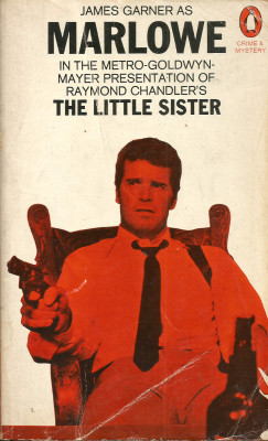 The Little Sister, by Raymond Chandler (Penguin, 1969). From a charity shop in Canterbury.  &lsquo;The pebbled glass door panel is lettered in flaked black paint: 'Philip Marlowe&hellip;.Investigations&rsquo;. It is a reasonably shabby door at the end
