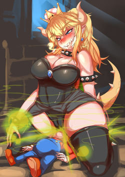 lazei-artist:A picture of Bowsette farting on Mario. Did this back when Bowsette was a thing and this was the picture that got me apparently suspended from DA. Had it on my patreon for a while now, but seeing as I’m open to posting Nintendo stuff again