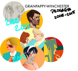 granpappy-winchester:  I’ve been feeling really down about my art lately so I thought I’d put together some of the drawings I’ve done over the years to see my progress. 
