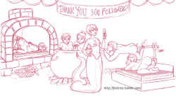 flostress:Woohooo! Just reached 300 followers so as a thank you here’s the whole sketch from today :’D