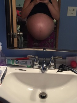 babynumber5:  Well she dropped!!!   And the baby is moving around a whole lot more then he has in days. 