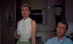 Rear Window, Alfred Hitchcock, 1954 James Stewart and Grace Kelly