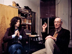 ginzyblog:Jimmy Page &amp; William Burroughs, NYC,  for Crawdaddy Magazine,  June 1975 issue