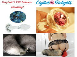 GIVEAWAY HAS ENDED. Foxytail11 75K Follower Giveaway!  贄 gift card to Crystal Delights!GIVEAWAY ENDS AT 1PM (EST) ON JUNE 21, 2015.  WINNER WILL BE ANNOUNCED THAT SAME DAY.I recognize that a lot of the toys that I use are quite expensive.  To show