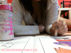 the-babygirldreams:  Coloring. The bestest activity for a toddler!Â 