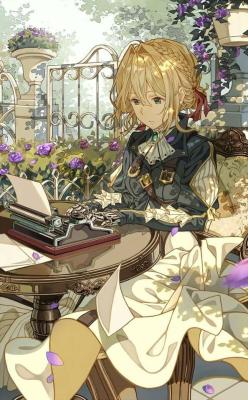 kurieitibiti:  Typing up some letters [Violet Evergarden]