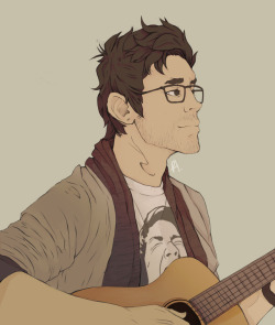 salmoncrumpet:  Fun Fact: The floof is the secret source of Mark’s guitar-playing abilities…  This is great!