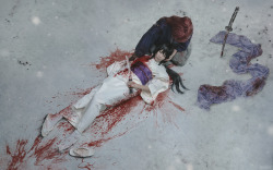 behindinfinity:  "'Til death do us part." Rurouni Kenshin: Trust and BetrayalKenshin • Jin (behindinfinity)Tomoe • Kaikaphotography • Reskiy Part 10 of a Kenshin and Tomoe photo series