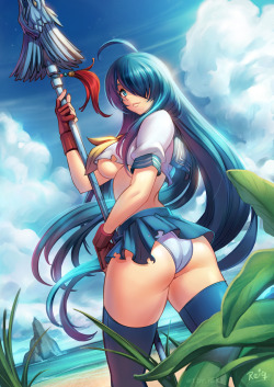 reiquintero:  Ikkitousen Kanu Unchou is here!  you can watch the process videos (speed up around 40 minutes) and pictures on my Patreon! Patreon: http://www.patreon.com/reiqPrint Available here: http://society6.com/reiq/ikki-tousen-kanu-unchou#1=45Thanks