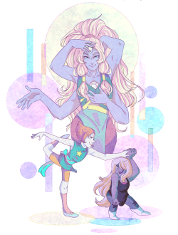 neskyart:  I was so happy to see Opal again, and for Pearl and Amethyst to fuse so perfectly…! 