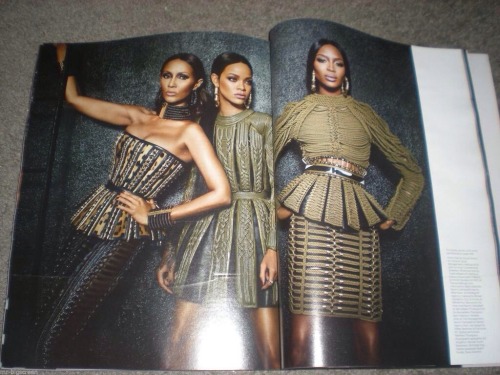Rihanna, Naomi Campbell& Iman in Balmain Shoot for W Magazine!