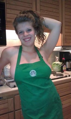 irfascinated:  lisasdad:  sharingthegirlfriend:  rawrinabox:  I have a feeling she got fired for these xD  Follow me on sharingthegirlfriend.tumblr.com  Should be on the menu at all Starbucks  Hottie  I&rsquo;d go to starbucks all the time if they served