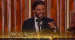 Our very own Oscar Isaac won a Golden Globe and I am so proud!😘