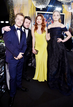 gameofthronesdaily:  Alfie Allen, John Bradley, Hannah Murray and Sophie Turner attend The 22nd Annual Screen Actors Guild Awards at The Shrine Auditorium on January 30, 2016 in Los Angeles, California (x) 