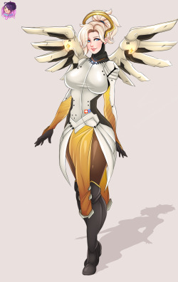 Mama Mercy is ready!(High-res/Bikini/Lingerie/Special/Nude versions) at my Patreon or in Gumroad for direct purchase!Thanks for the support &lt;3