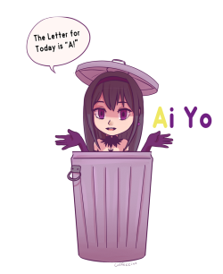 caffeccino:  Homura the Devil Grouch, teaching everyone about true love! It’s transparent, too! 
