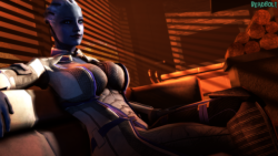 Time on the couch with Liara, everyone’s favorite Asari (probably).Note: Much like some other characters, I never typically had Liara in a scene by herself or at least focused on her and&hellip; well&hellip; Lord Aardvark’s curvy version is just a