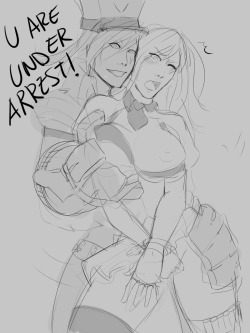 Caitlyn and Vi heheheehe WIP Follow me for more!