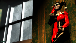 deadboltreturns: Harley enjoys a smoke waiting for the search helicopters to leave. Click Picture for Full Resolution Note: Requested by @razielwings. I think the smoke looks geniune enough, I actually figured out a way to make smoke in post editing,