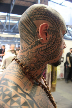 punkerskinhead:  love the tattoo design and love the neck, facial and head tattoo on the shaved head