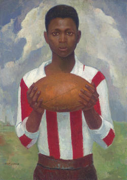 blastedheath:  Ángel Zárraga (Mexican 1886-1946), Retrato de un jugador de rugby, c.1925. Oil on canvas, 91.5 x 64.7 cm. 