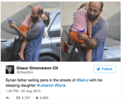 micdotcom:   #BuyPens campaign raises 贱,000 for Syrian refugees in just three days #BuyPens began after Norwegian activist Gissur Simonarson posted a photo of a destitute Syrian man selling pens in the streets of Beirut, Lebanon, while carrying his