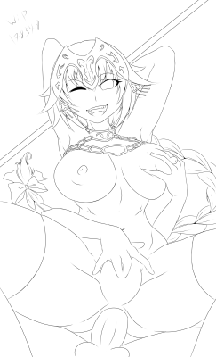 1 day left to vote in my patreon August poll(1$ reward),  Himiko Toga from Boku no Hero Academia is currently in the lead! oh and here is  another wip of Jeanne^^ 